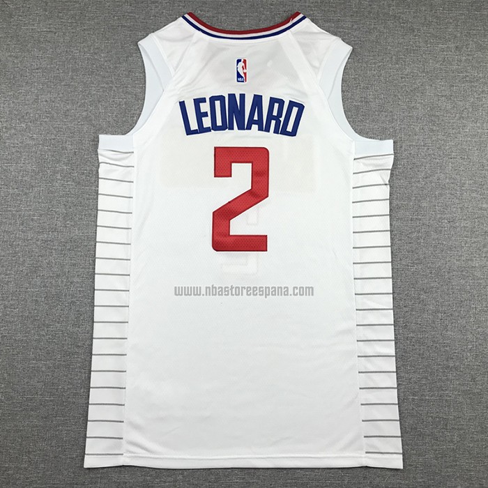 Camiseta Los Angeles Clippers Kawhi Leonard NO 2 Association 2020-21 Blanco